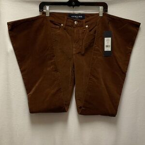 Veronica Beard Cameron Bootcut Corduroy Pants in Rich Brown